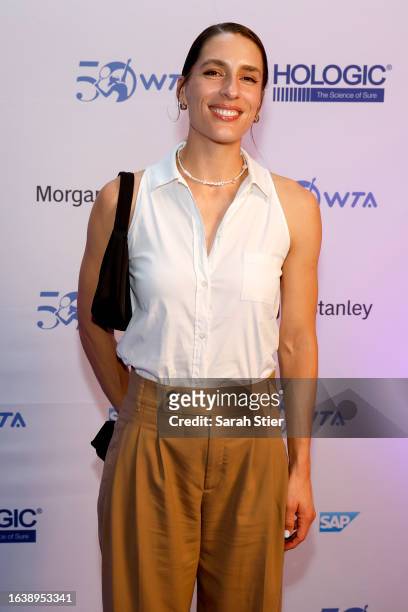 Andrea Petkovic attends the WTA 50th Anniversary Gala at The Ziegfeld Ballroom on August 25, 2023 in New York City.