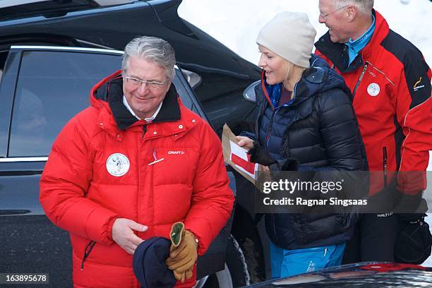 The Mayor of Oslo Fabian Stang and Princess Mette-Marit of Norway attend FIS World Cup Nordic Holmenkollen 2013 on March 17, 2013 in Oslo, Norway.