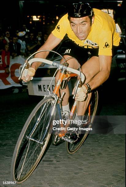 Eddie Merckx of Belgium in action during the Tour de France, France. \ Mandatory Credit: Allsport UK /Allsport