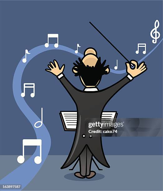 music director - opera stock illustrations