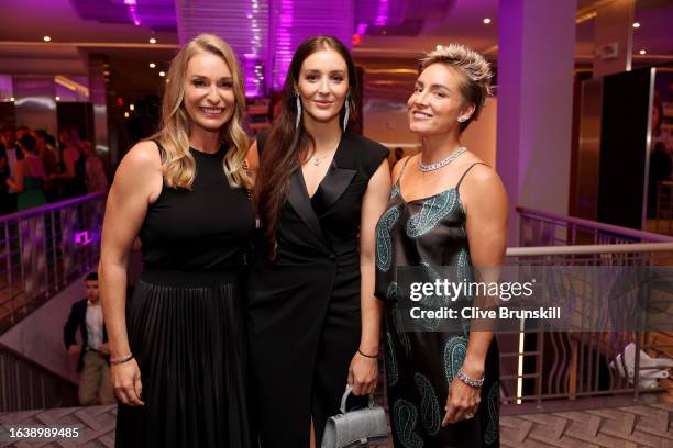 Barbara Schett, Laura Robson, Bethanie Mattek‐Sands attend the WTA 50th Anniversary Gala at The Ziegfeld Ballroom on August 25, 2023 in New York City.