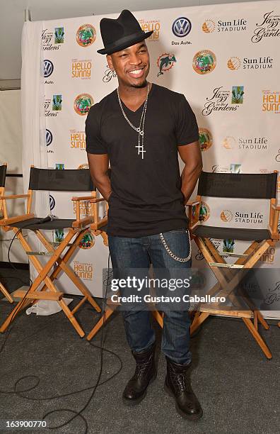 Ne-Yo attends the 8th Annual Jazz in the Gardens Day 2 at Sun Life Stadium presented by the City of Miami Gardens on March 17, 2013 in Miami Gardens,...