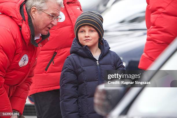 Fabian Stang and Prince Sverre Magnus of Norway attend FIS World Cup Nordic Holmenkollen 2013 on March 17, 2013 in Oslo, Norway.