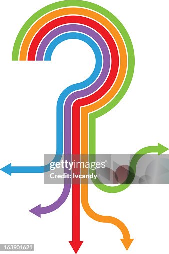 Question mark shape arrows Question mark shape arrows