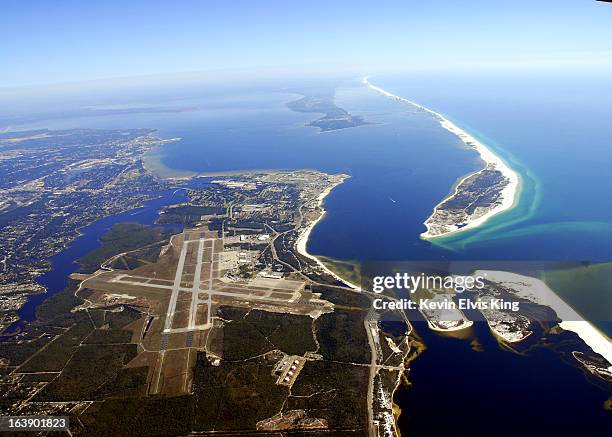 nas pensacola sherman (air) field from the air - nas pensacola stock pictures, royalty-free photos & images