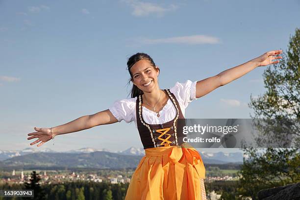 dirndl - bavaria stock pictures, royalty-free photos & images