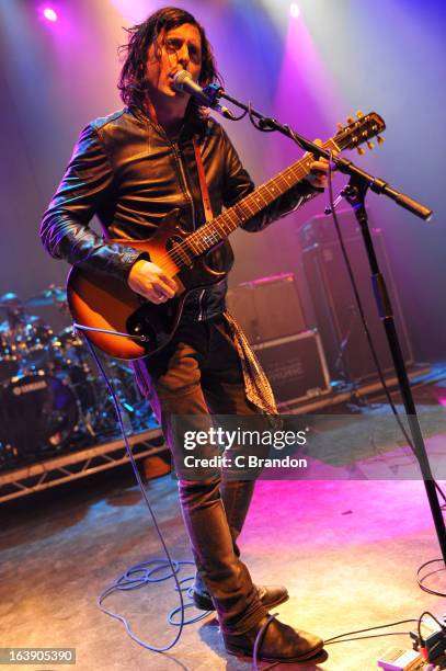 Carl Barat performs on stage at O2 Shepherd's Bush Empire on March 17, 2013 in London, England.