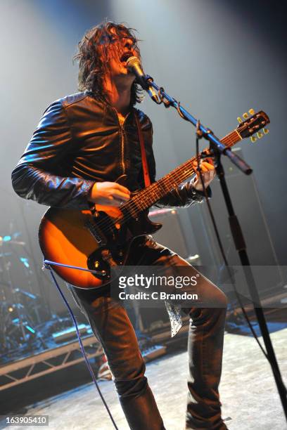 Carl Barat performs on stage at O2 Shepherd's Bush Empire on March 17, 2013 in London, England.