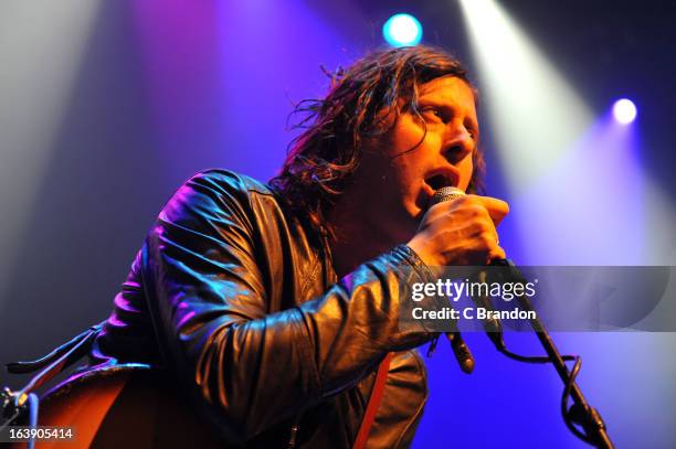 Carl Barat performs on stage at O2 Shepherd's Bush Empire on March 17, 2013 in London, England.