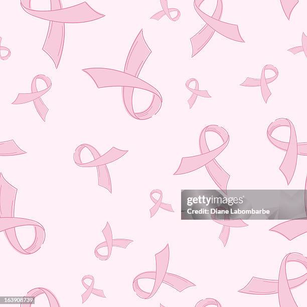 breast cancer awareness ribbon pattern - breast cancer ribbon designs stock illustrations