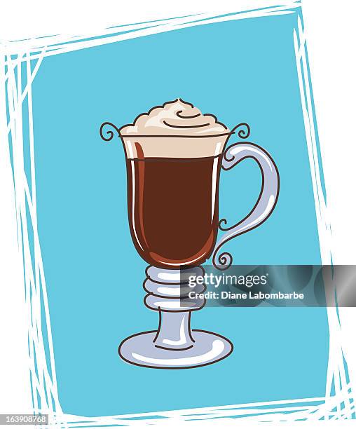 irish coffee icon - coffee drink stock illustrations
