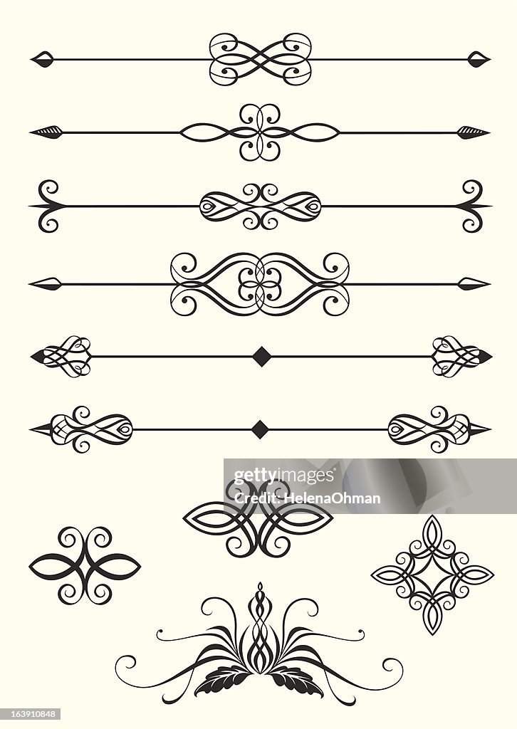 Linear Divots Line Dividers High-Res Vector Graphic - Getty Images