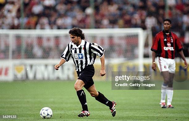 Allessandro del Piero of Juventus in action during the Pre Season Friendly against Milan at the Giuseppe Meazza stadium in Milan, Italy. Juventus won...