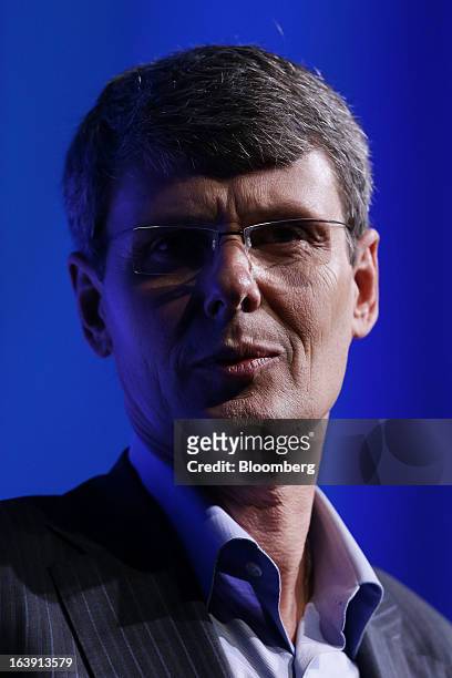Thorsten Heins, chief executive officer of BlackBerry, speaks during the launch of the BlackBerry Z10 smartphone in Sydney, Australia, on Monday,...