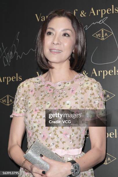 Actress Michelle Yeoh attends the 7th Asian Film Awards cocktail party at Grand Hyatt Hotel on March 17, 2013 in Hong Kong, Hong Kong.