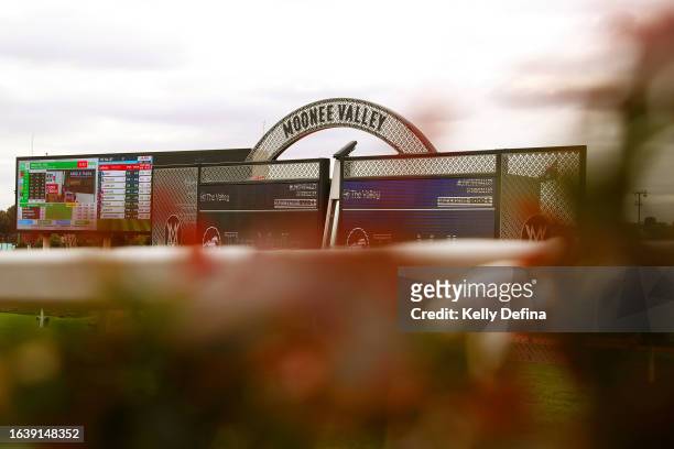 General view ahead of Melbourne Racing at Moonee Valley Racecourse on August 26, 2023 in Melbourne, Australia.