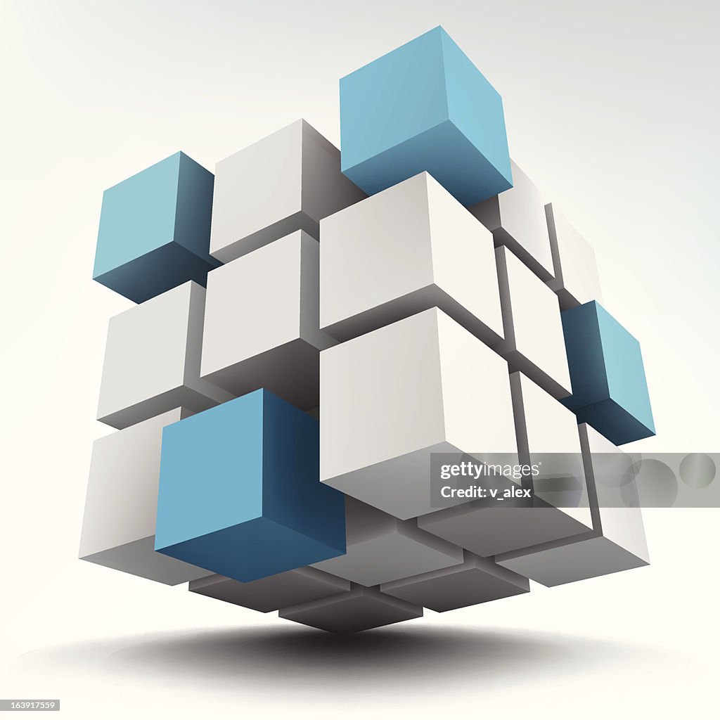 Rubic Blue Pattern Blue And White Image Of A Rubik Cube High-Res Vector Graphic - Getty Images