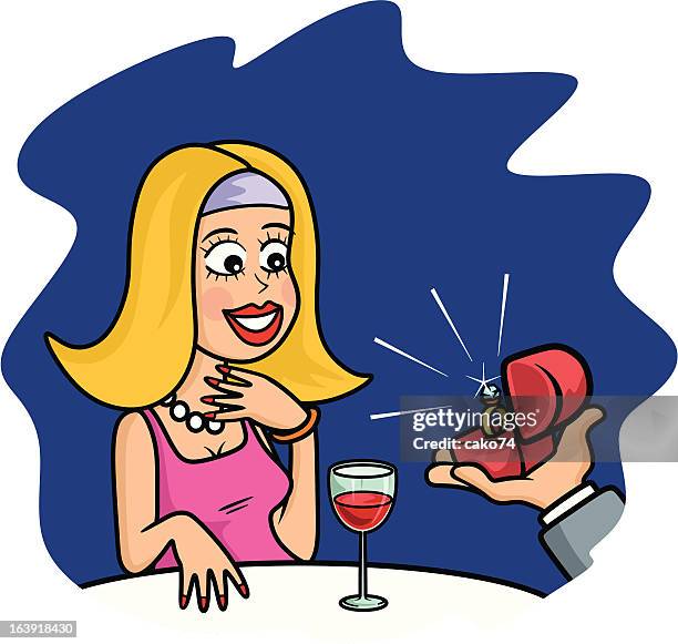 diamond ring - platinum ring stock illustrations