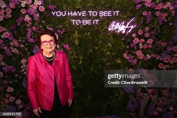 Billie Jean King attends the WTA 50th Anniversary Gala at The Ziegfeld Ballroom on August 25, 2023 in New York City.