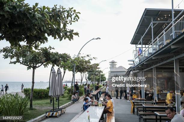 Diners at a restaurant in Cebu City, the Philippines, on Thursday, Aug. 31, 2023. The Philippines is scheduled to release its latest consumer price...