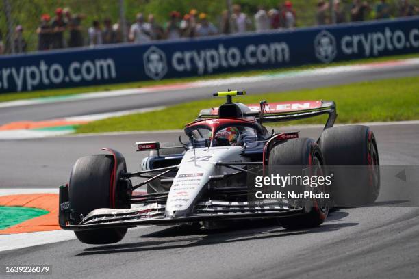 Yuki Tsunoda of Japan driving the Scuderia AlphaTauri AT04 Honda RBPT during the Formula 1 Pirelli Gran Premio d'Italia 2023 on September 1st, 2023...