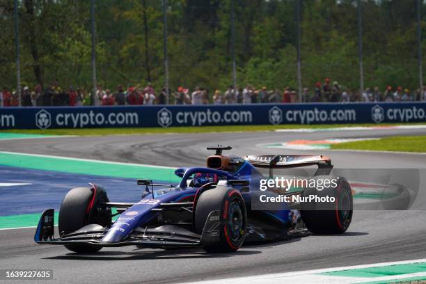 Alexander Albon of Thailand driving the Williams Racing FW45 Mercedes during the Formula 1 Pirelli Gran Premio d'Italia 2023 on September 1st, 2023...