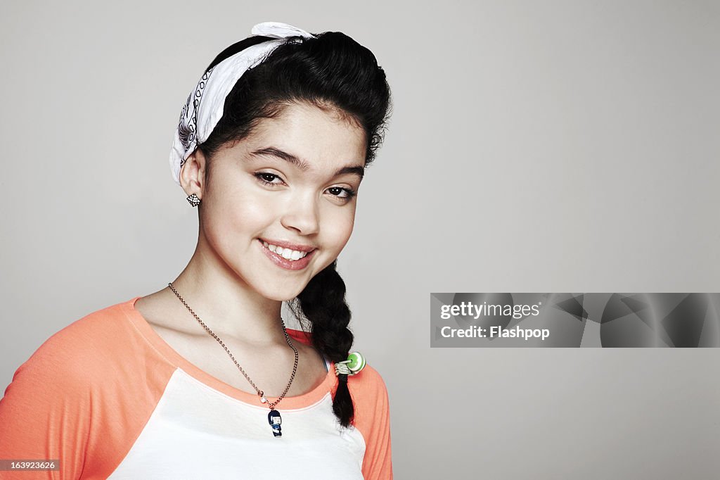 Studio portrait of girl