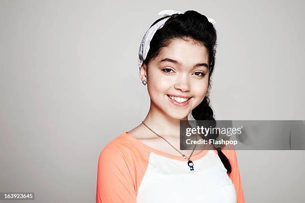 studio portrait of girl - purity stock pictures, royalty-free photos & images