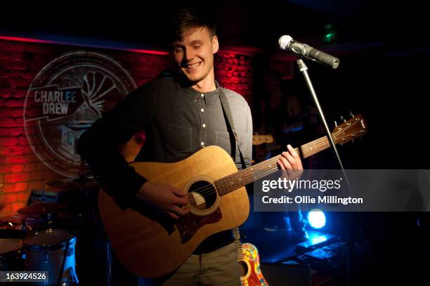 Charlee Drew: performs a one off hometown show showcaseing material from his next EP on stage at The Crumblin' Cookie on March 2, 2013 in Leicester,...