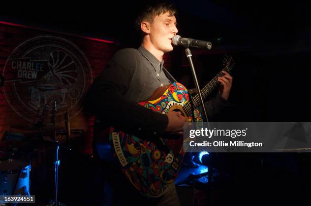 Charlee Drew: performs a one off hometown show showcaseing material from his next EP on stage at The Crumblin' Cookie on March 2, 2013 in Leicester,...