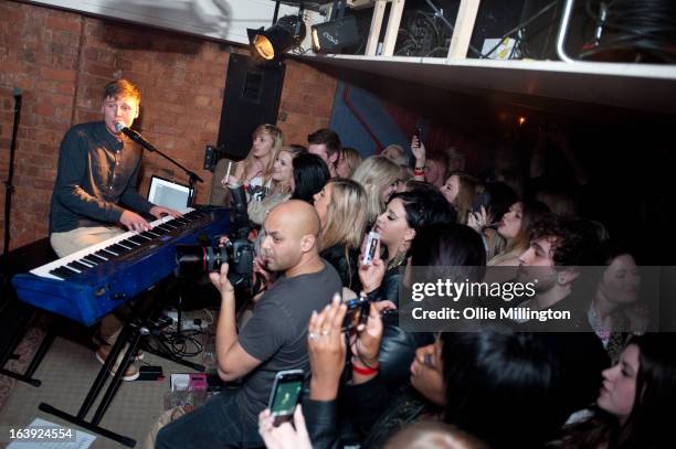 Charlee Drew: performs a one off hometown show showcaseing material from his next EP on stage at The Crumblin' Cookie on March 2, 2013 in Leicester,...