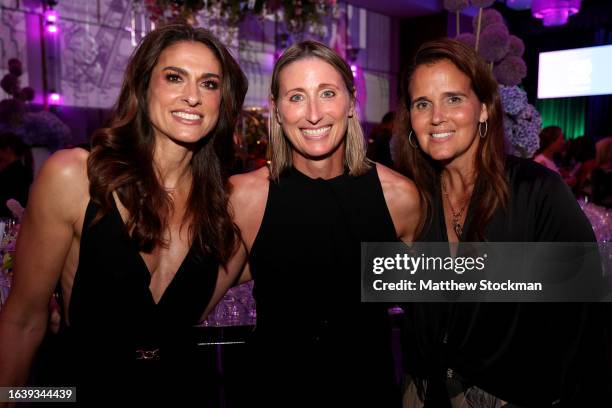 Gabriela Sabatini, Ashley Keber, and Mary Joe Fernandez attend the WTA 50th Anniversary Gala at The Ziegfeld Ballroom on August 25, 2023 in New York...