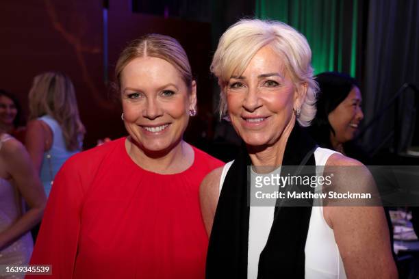 Chris McKendry and Chris Evert attend the WTA 50th Anniversary Gala at The Ziegfeld Ballroom on August 25, 2023 in New York City.