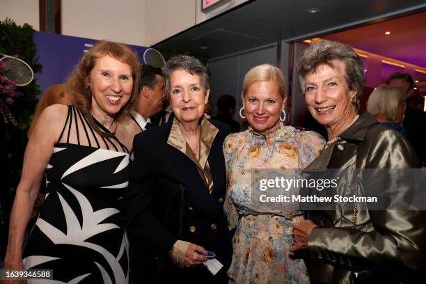 Trish Bostrom, Mary Lou Mellace, Kathy Rinaldi, and Virginia Wade attend the WTA 50th Anniversary Gala at The Ziegfeld Ballroom on August 25, 2023 in...