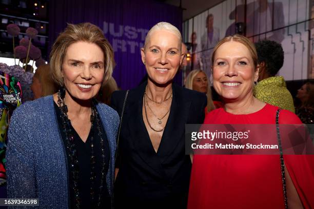 Lesley Visser, Rennae Stubbs, and Chris McKendry attend the WTA 50th Anniversary Gala at The Ziegfeld Ballroom on August 25, 2023 in New York City.