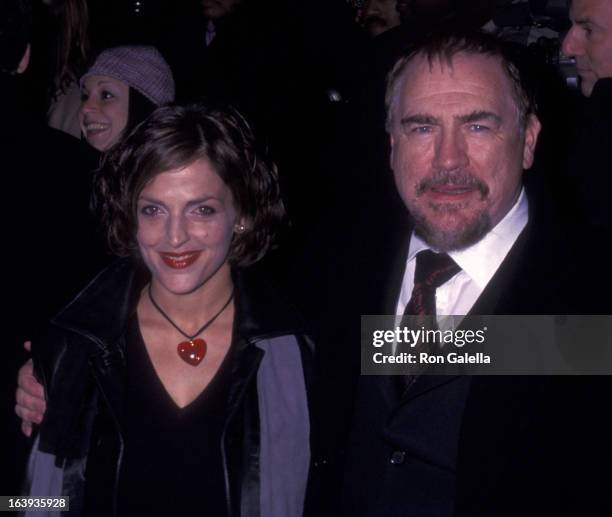 Brian Cox and wife Nicole Ansari attend the world premiere of "25th Hour" on December 16, 2002 at the Ziegfeld Theater in New York City.