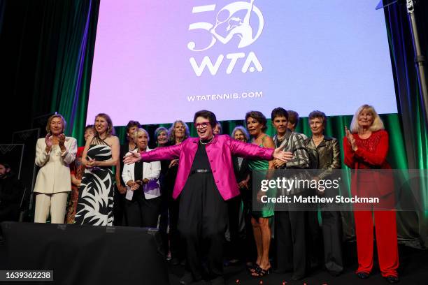 Ingrid Löfdahl Bentzer, Kerry Melville‐Reid, Trish Bostrom, Peggy Michel, Rosie Casals, Janet Newberry, Cynthia Doerner, Billie Jean King, Laura...