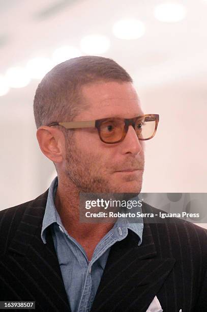 Italian stylist Lapo Elkann presents his book 'Le Regole del mio Stile" at Hotel Carlton on March 13, 2013 in Bologna, Italy.