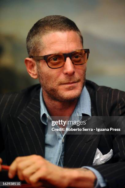 Italian stylist Lapo Elkann presents his book 'Le Regole del mio Stile" at Hotel Carlton on March 13, 2013 in Bologna, Italy.