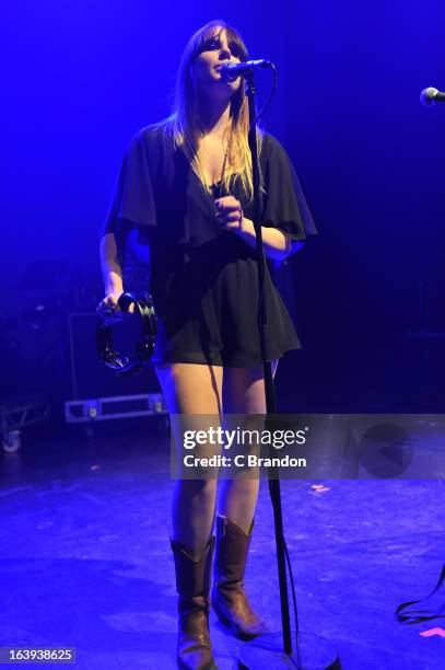 Beck Wood of Coves performs on stage at O2 Shepherd's Bush Empire on March 17, 2013 in London, England.