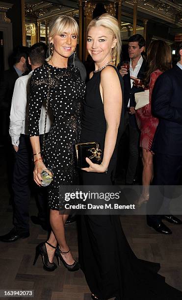 Lady Emily Compton and Tamara Beckwith attend a party celebrating Patrick Cox's 50th Birthday party at Cafe Royal on March 15, 2013 in London,...