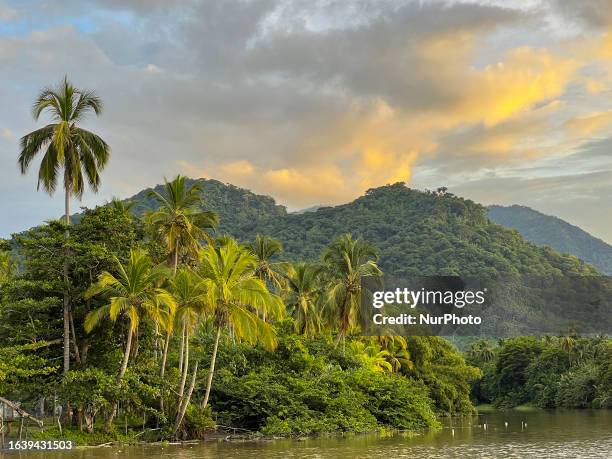 Mendihuaca River near the foothills of the Sierra Nevada in Tayrona National Park in northern Colombia on Wednesday August 23, 2023.