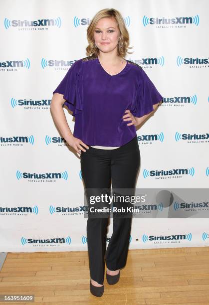 Julia Stiles visits the SiriusXM studios on March 18, 2013 in New York City.