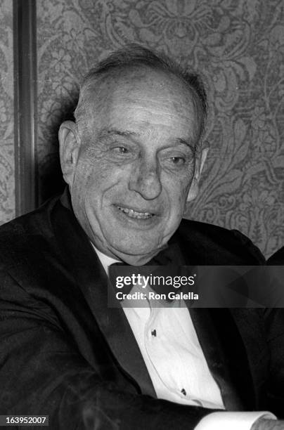 Robert Moses attends Robert F. Kennedy Awards Dinner on May 11, 1969 at the Americana Hotel in New York City.