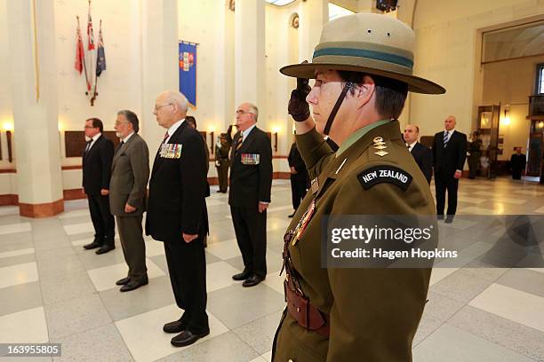 To R, New Zealand Foreign Affairs Minister Murray McCully, Afghan Foreign Minister Dr Zalmai Rassoul and retired Air Vice-Marshal RNZAF Robin...