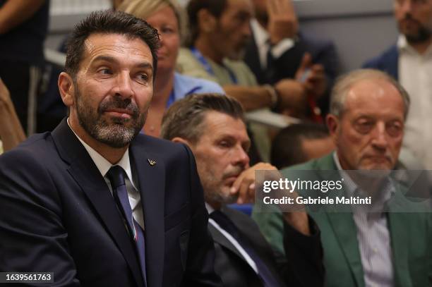 Gianluigi Buffon former player of Parma, Juventus and the Italian national team today Head of Delegation of the National team at the press conference...