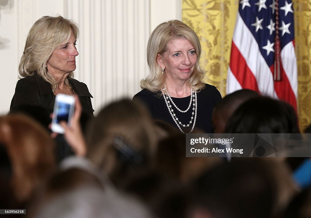 Obama Speaks At  Women's History Month Reception At White House