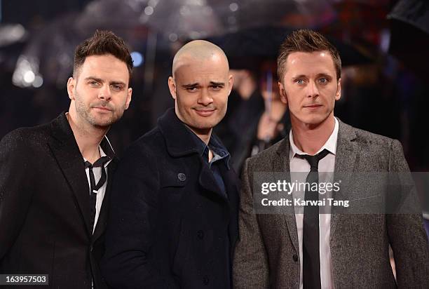 Boyband 5ive attends the UK premiere of "G.I. Joe: Retaliation" at Empire Leicester Square on March 18, 2013 in London, England.