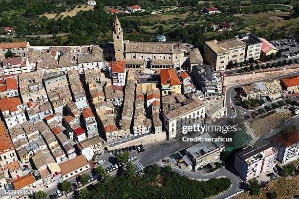 sant'angelo city from above - pescara stock pictures, royalty-free photos & images