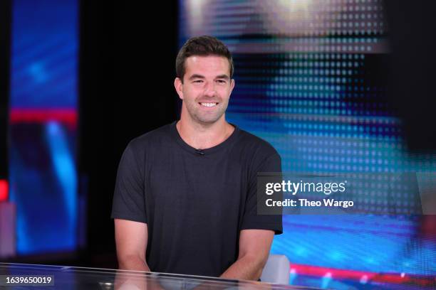 Billy McFarland visits "JesseWatters Primetime" at Fox News Studios on August 25, 2023 in New York City.